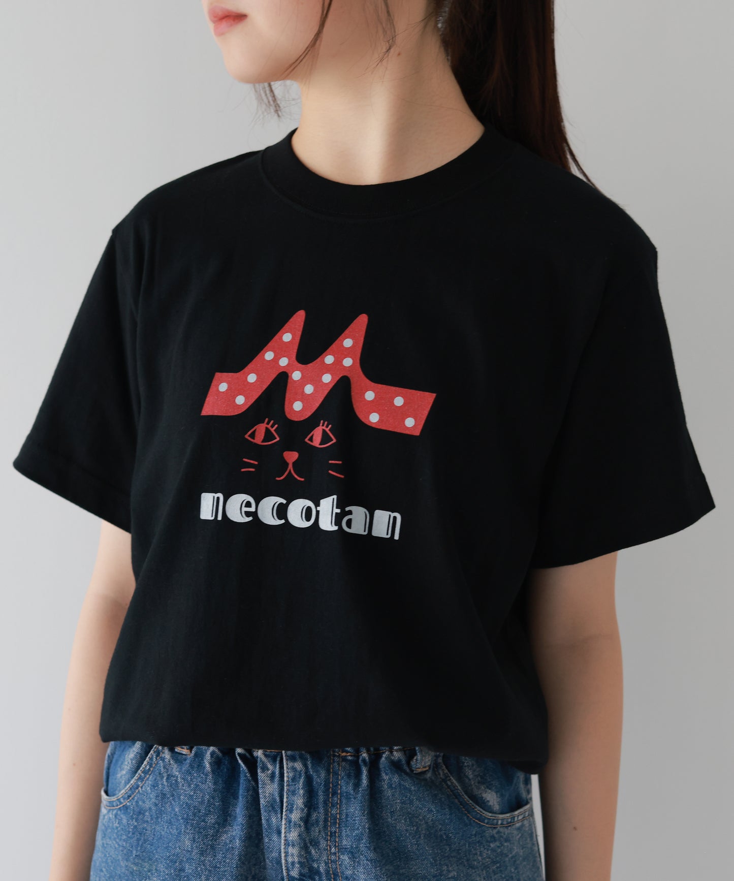 ドットネコタンTシャツ ladies