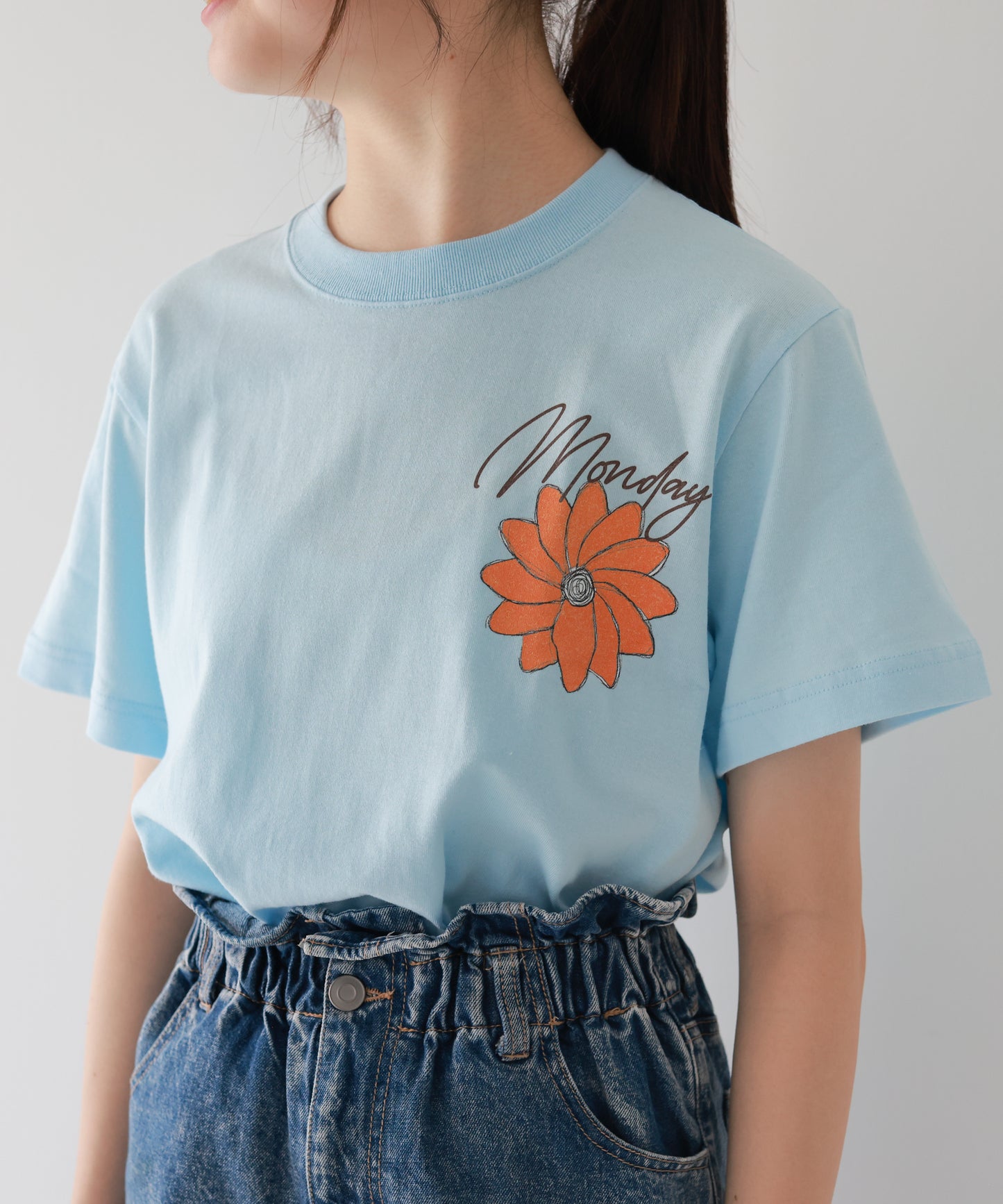 フラワープリントTシャツ ladies