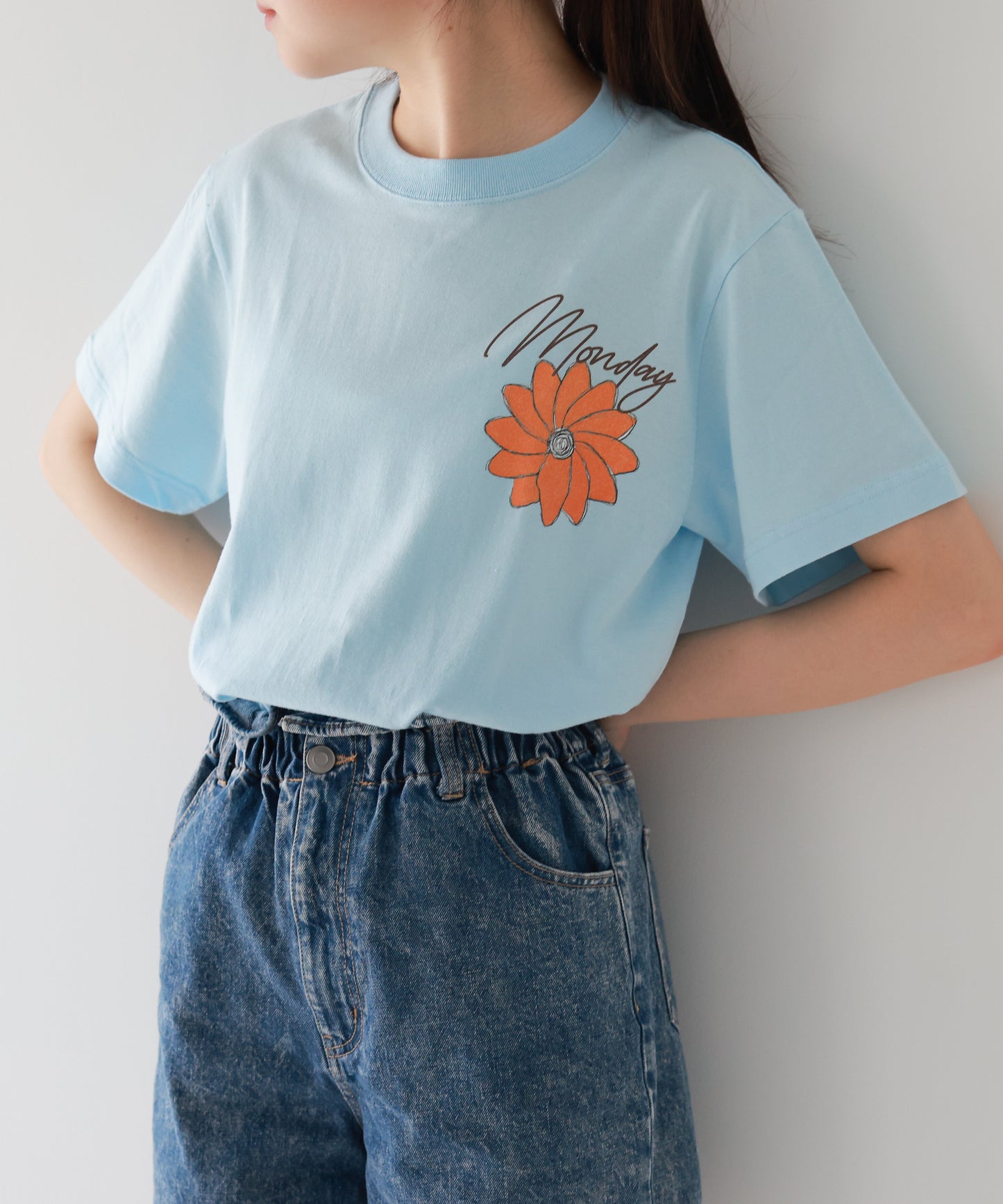 フラワープリントTシャツ ladies