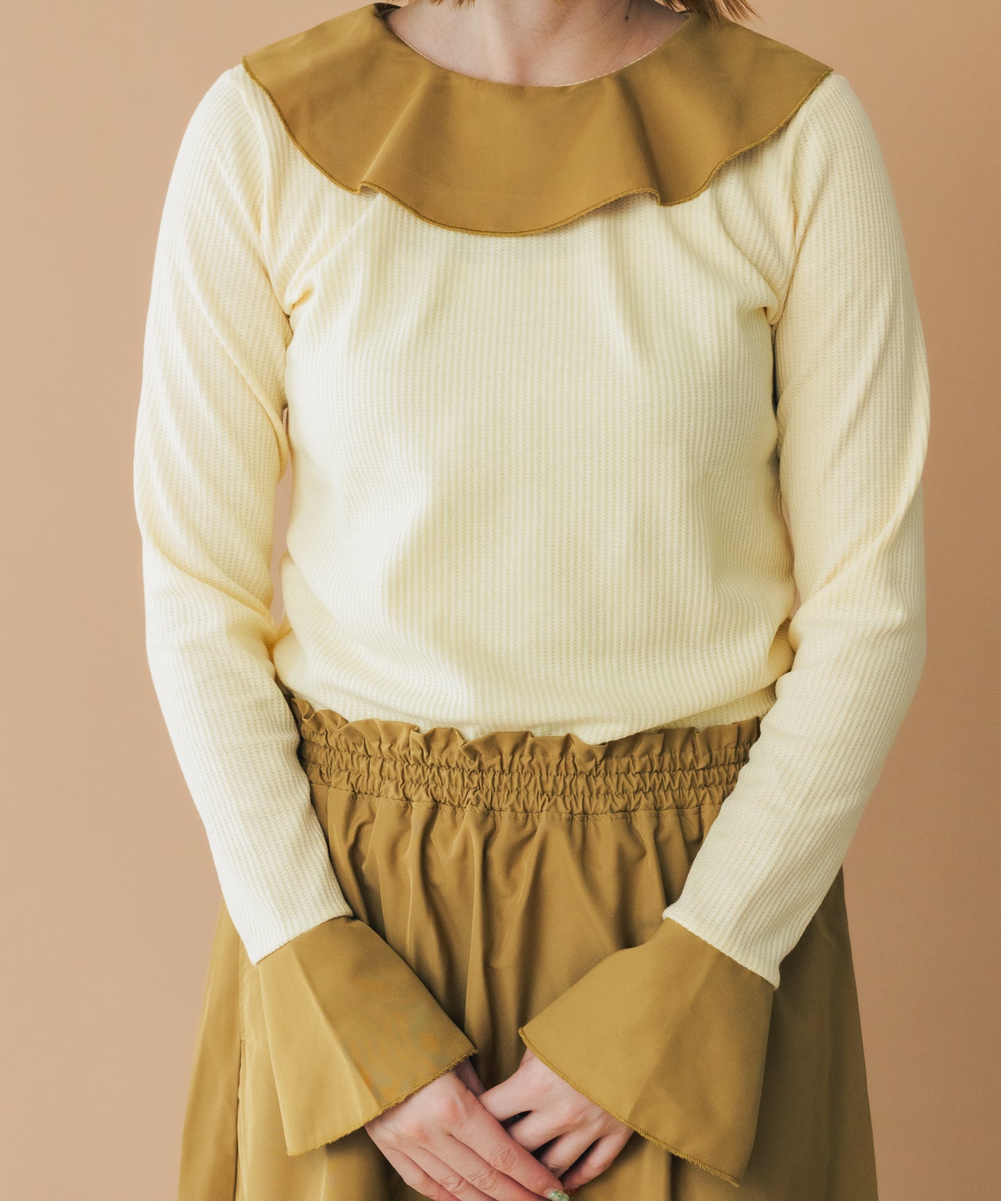 ラッフルカラー2wayカットソー ladies