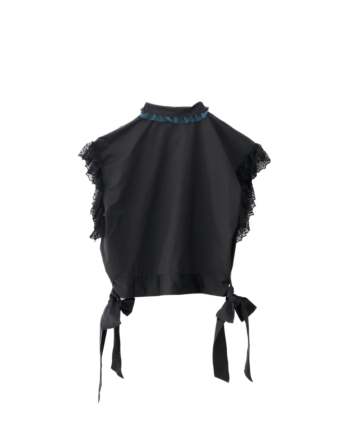 ミリタリーレースリボンベスト(ブラック) リメイク