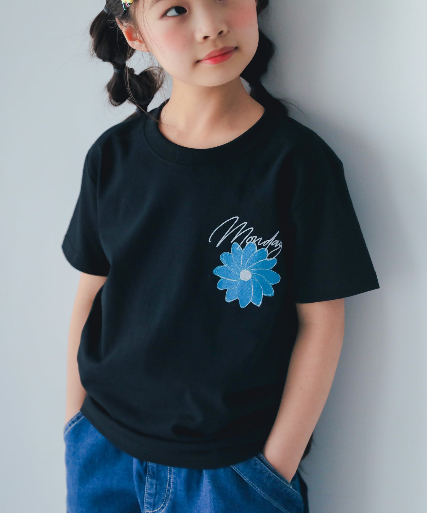 フラワープリントTシャツ