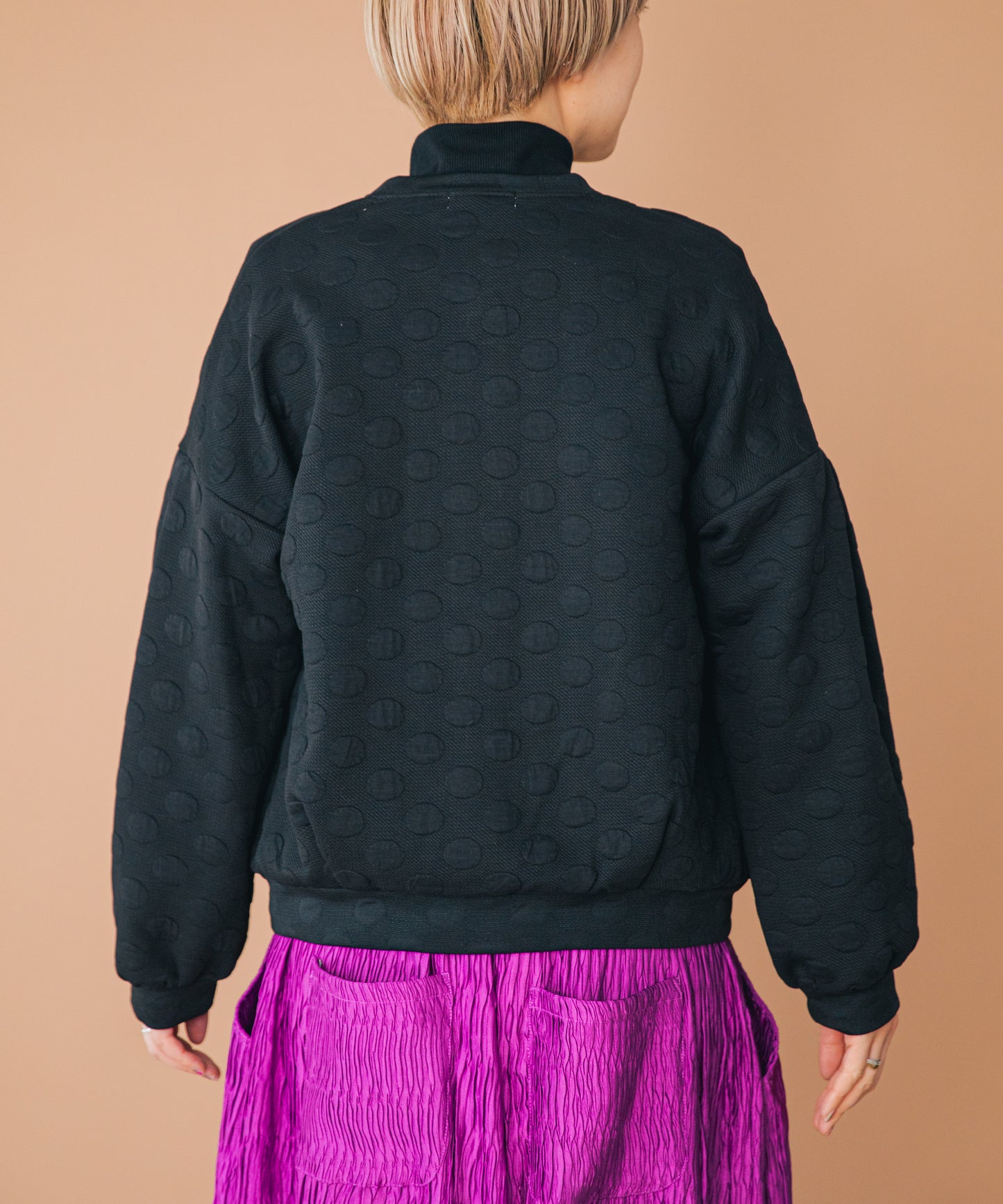 ぽこぽこドットカーディガン ladies