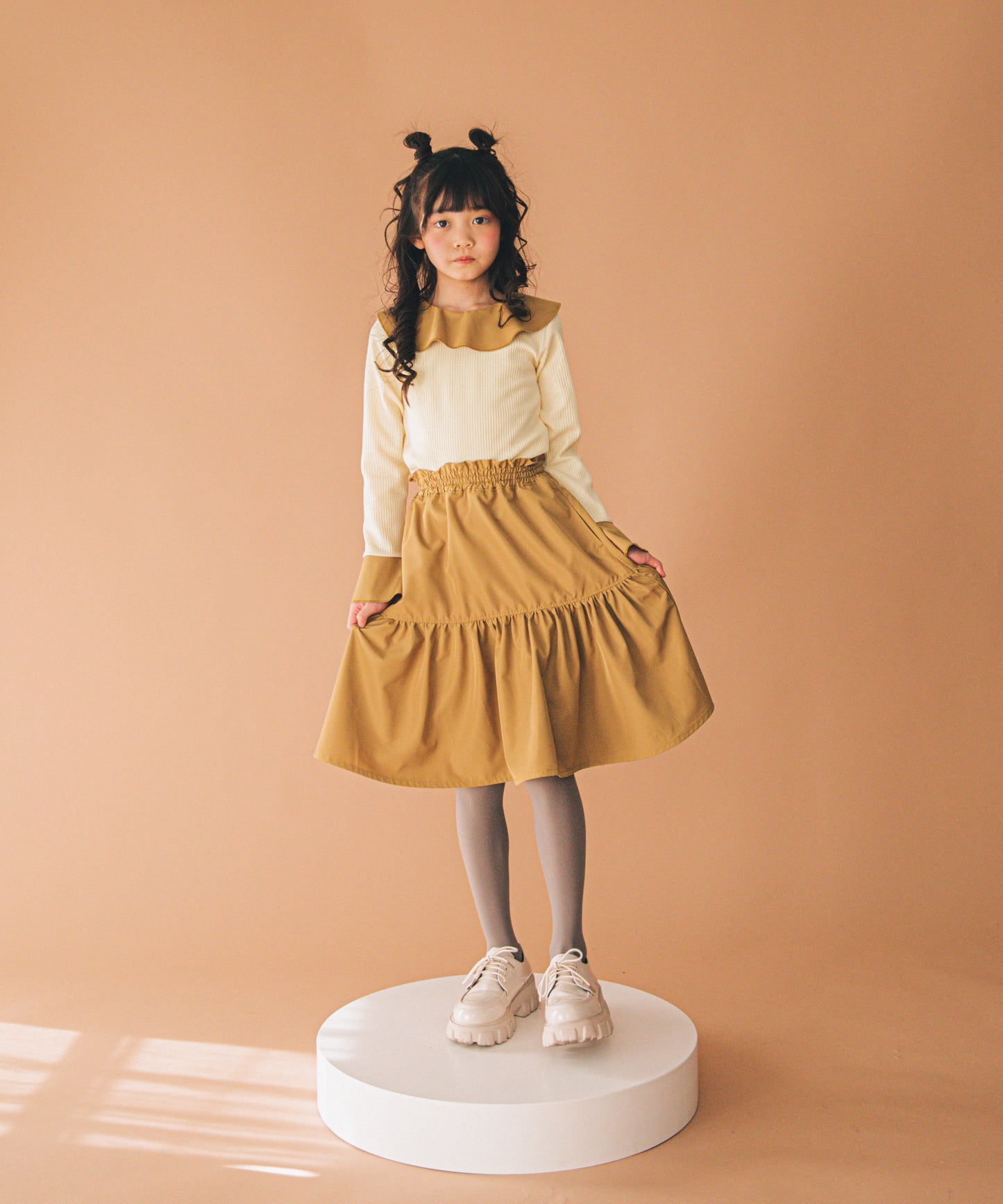 ラッフルカラー2wayカットソー