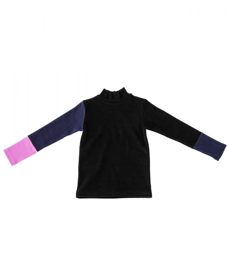 配色ハイネックカットソー ladies
