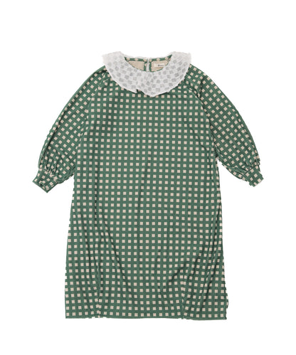 チェック柄コクーンワンピース  [243-0105-1]