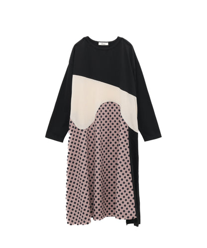 Aラインバイカラーワンピース  [243-0107-1]