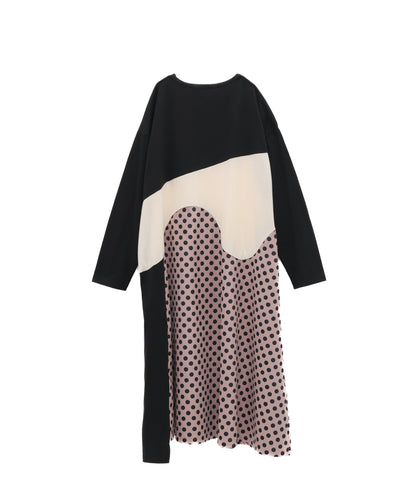 Aラインバイカラーワンピース  [243-0107-1]