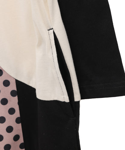 Aラインバイカラーワンピース  [243-0107-1]