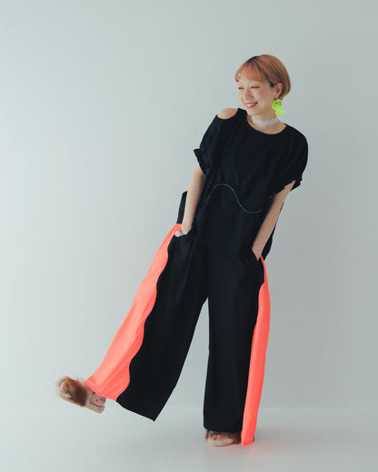 カットアウトタックスリーブT ladies  [251-1402-2]