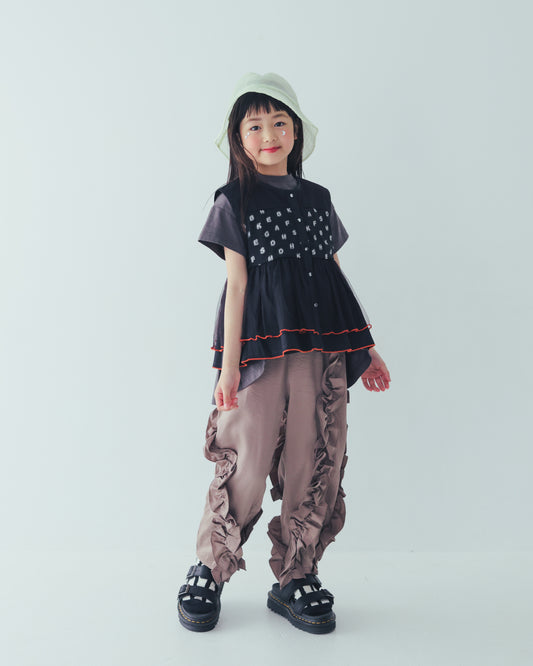 アシメフリルパンツ  [251-0905-1]