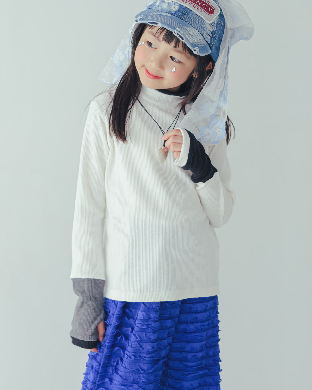 モノトーンフィンガーハイネックtee[362-1407-1]