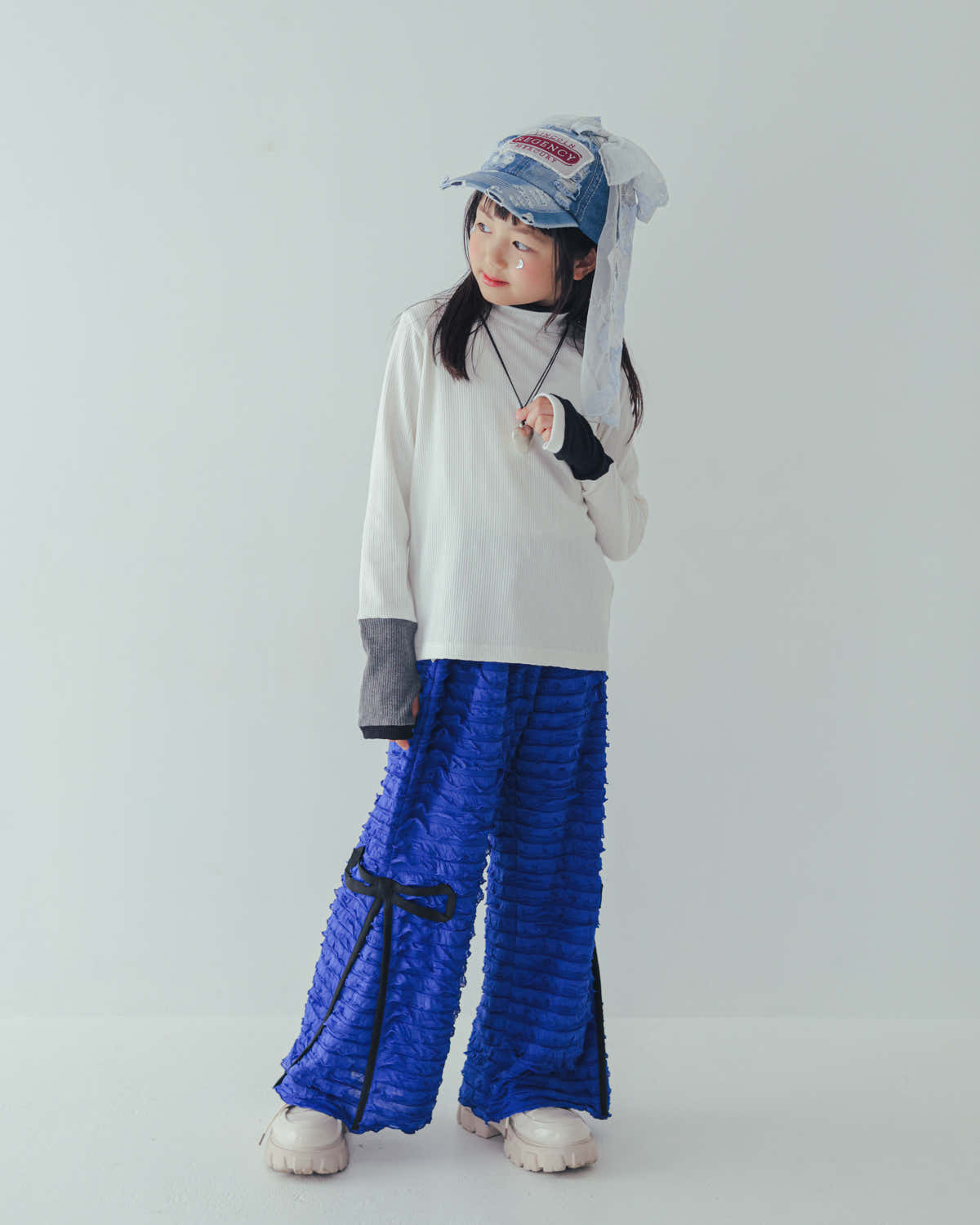 モノトーンフィンガーハイネックtee[362-1407-1] – UNICA