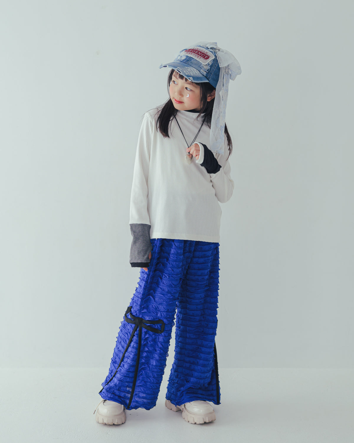 モノトーンフィンガーハイネックtee[362-1407-1]