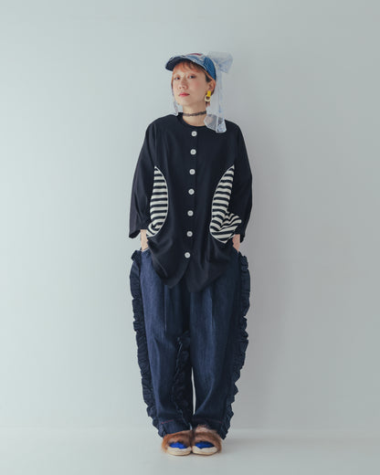 ユニカデニムフリルパンツ 　[062-0901-2]