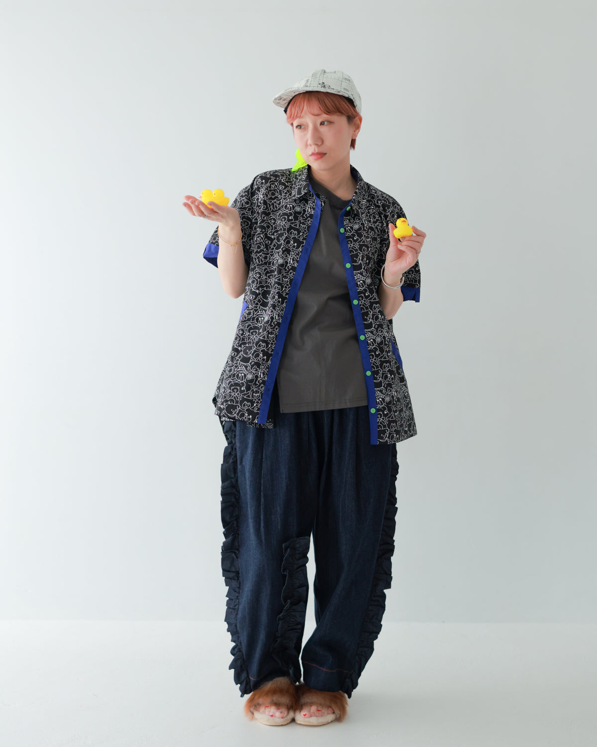 予約販売【再々販決定！】ユニカデニムフリルパンツ  [062-0901-2]