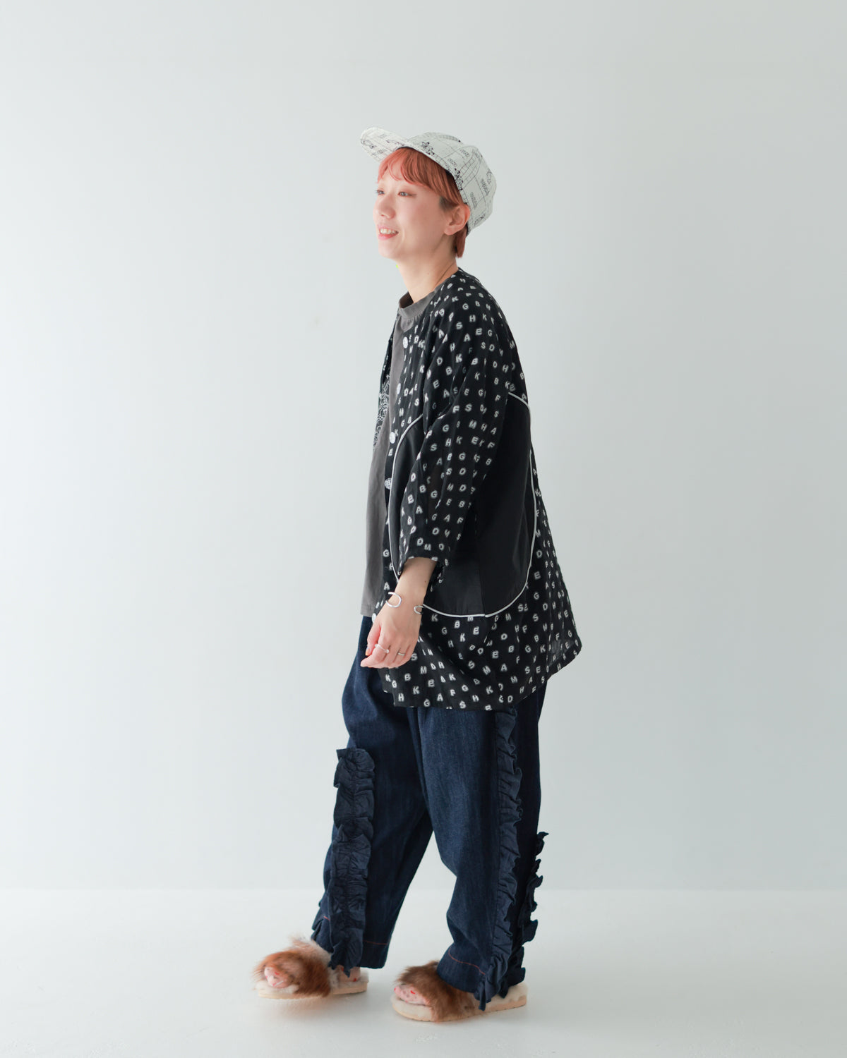 予約販売【再々販決定！】ユニカデニムフリルパンツ  [062-0901-2]