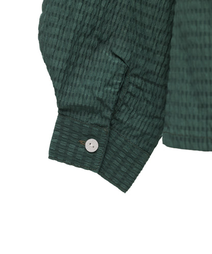 ウェービースリーブシルバーラインシャツ　 [243-0601-1]