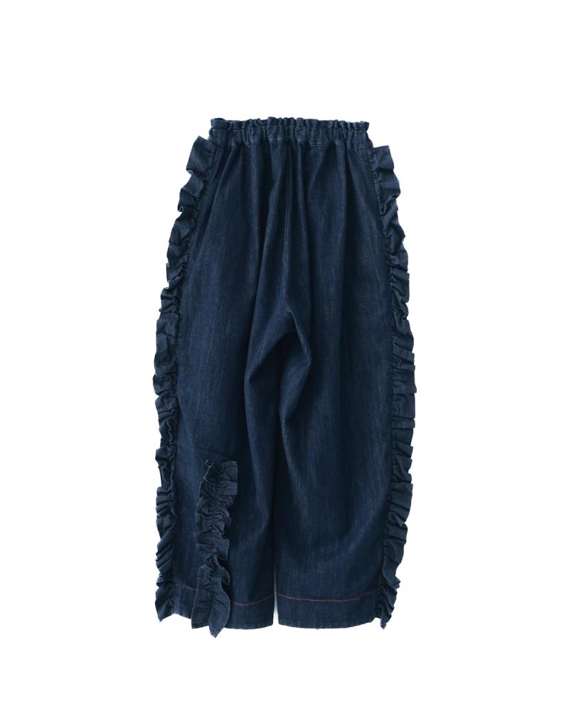 ユニカデニムフリルパンツ 　[062-0901-2]