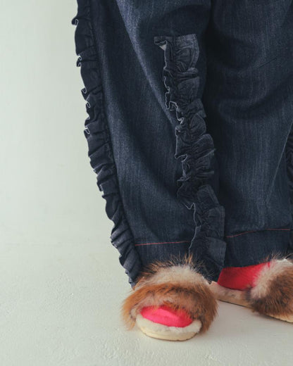 ユニカデニムフリルパンツ 　[062-0901-2]