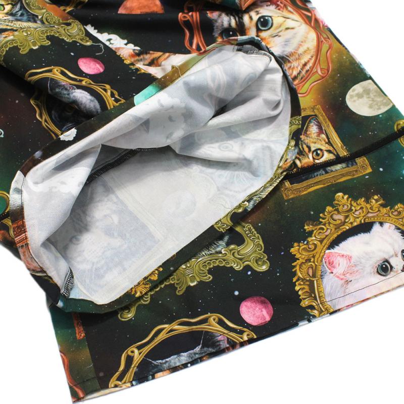 宇宙ネコワイドパンツ　[062-0902-2]