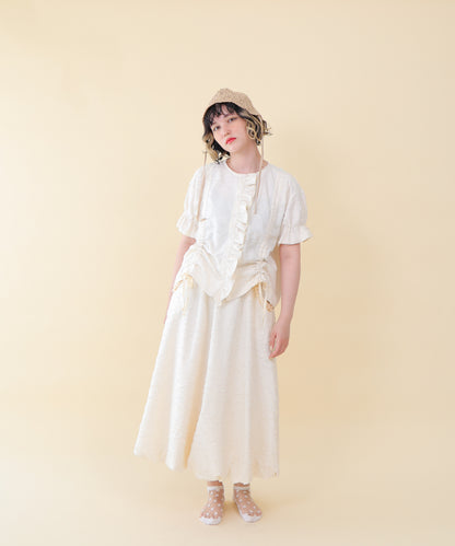 ドロストフリルカーデブラウス ladies  [251-0610-2]