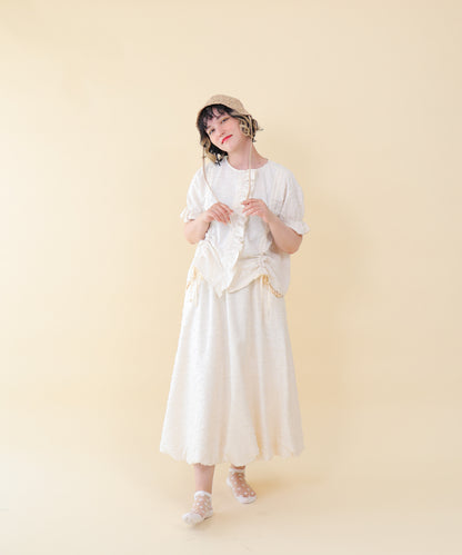 ドロストフリルカーデブラウス ladies  [251-0610-2]