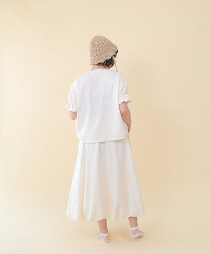 ドロストフリルカーデブラウス ladies  [251-0610-2]