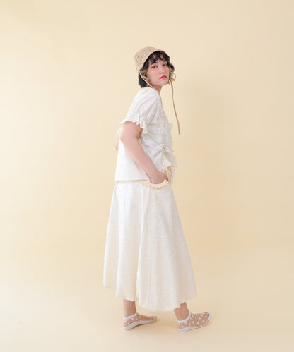ドロストフリルカーデブラウス ladies  [251-0610-2]