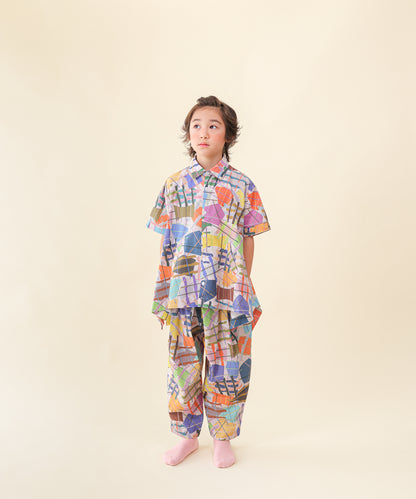 アートプリント柄Bigシャツ  [251-0611-1]