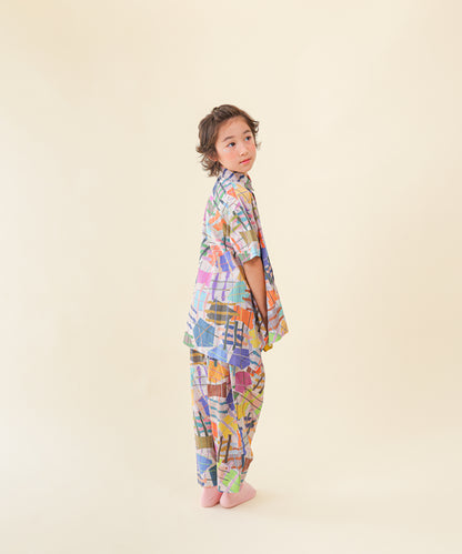 アートプリント柄Bigシャツ  [251-0611-1]