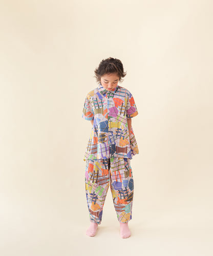 アートプリント柄Bigシャツ  [251-0611-1]