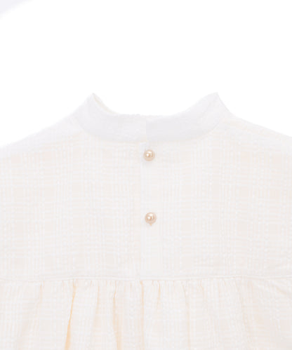 シアーチェックヘムブラウス ladies  [251-0604-2]