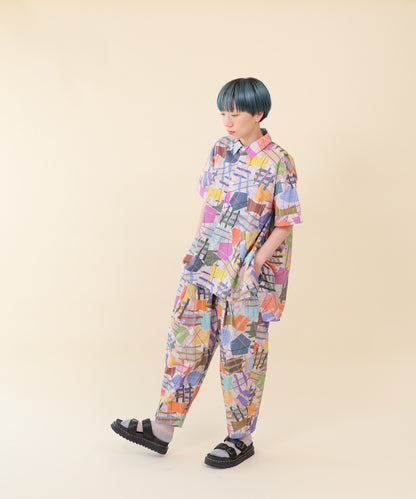 アートプリント柄Bigシャツ  [251-0611-2]
