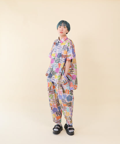 アートプリント柄Bigシャツ  [251-0611-2]
