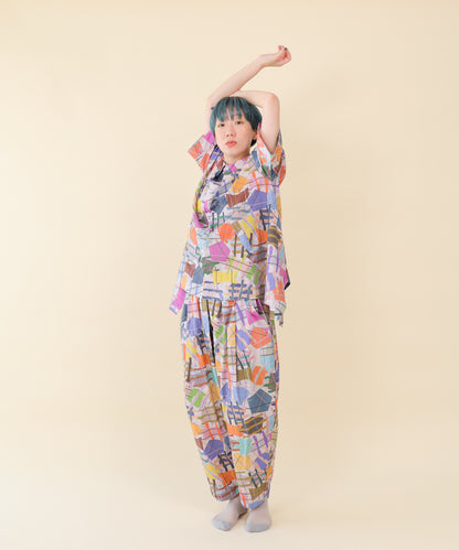 アートプリント柄Bigシャツ  [251-0611-2]