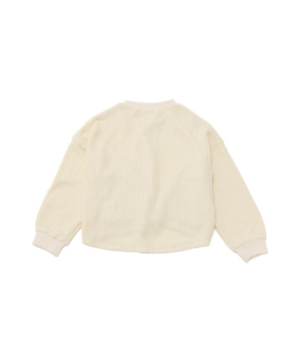 ボアポケットニット風ヘンリーネックプルオーバー　[243-0701-1]