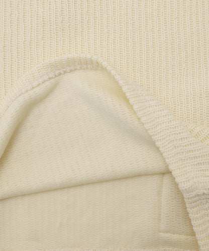 ボアポケットニット風ヘンリーネックプルオーバー　[243-0701-1]