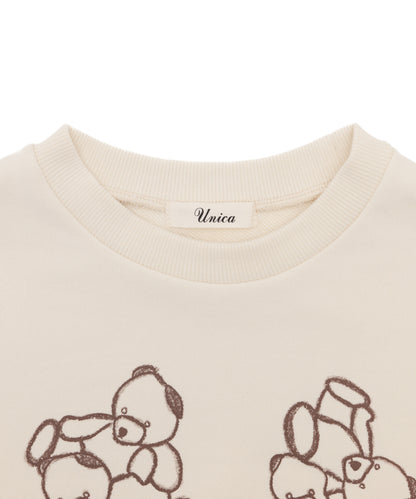 logo bearトレーナー　ladies [243-0708-2]