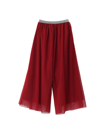 チュールワイドパンツ  ladies [243-0903-2]