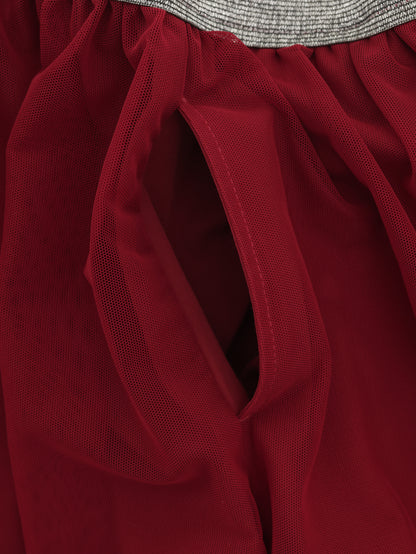 チュールワイドパンツ　[243-0903-1]