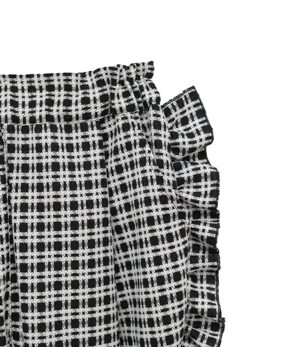 チェックフリルパンツ　[243-0905-1]