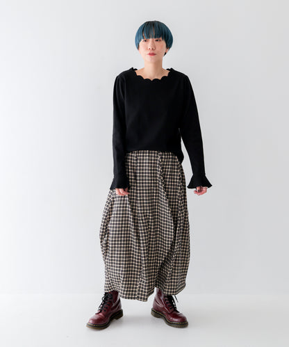 ウェーブドレーピングスカート ladies [243-1101-2]