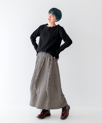 ウェーブドレーピングスカート ladies [243-1101-2]