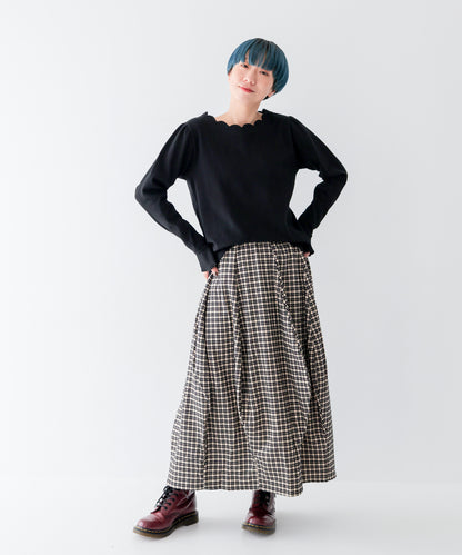 ウェーブドレーピングスカート ladies [243-1101-2]