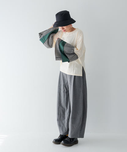 ピンストライプランタンパンツ  ladies [243-0908-2]