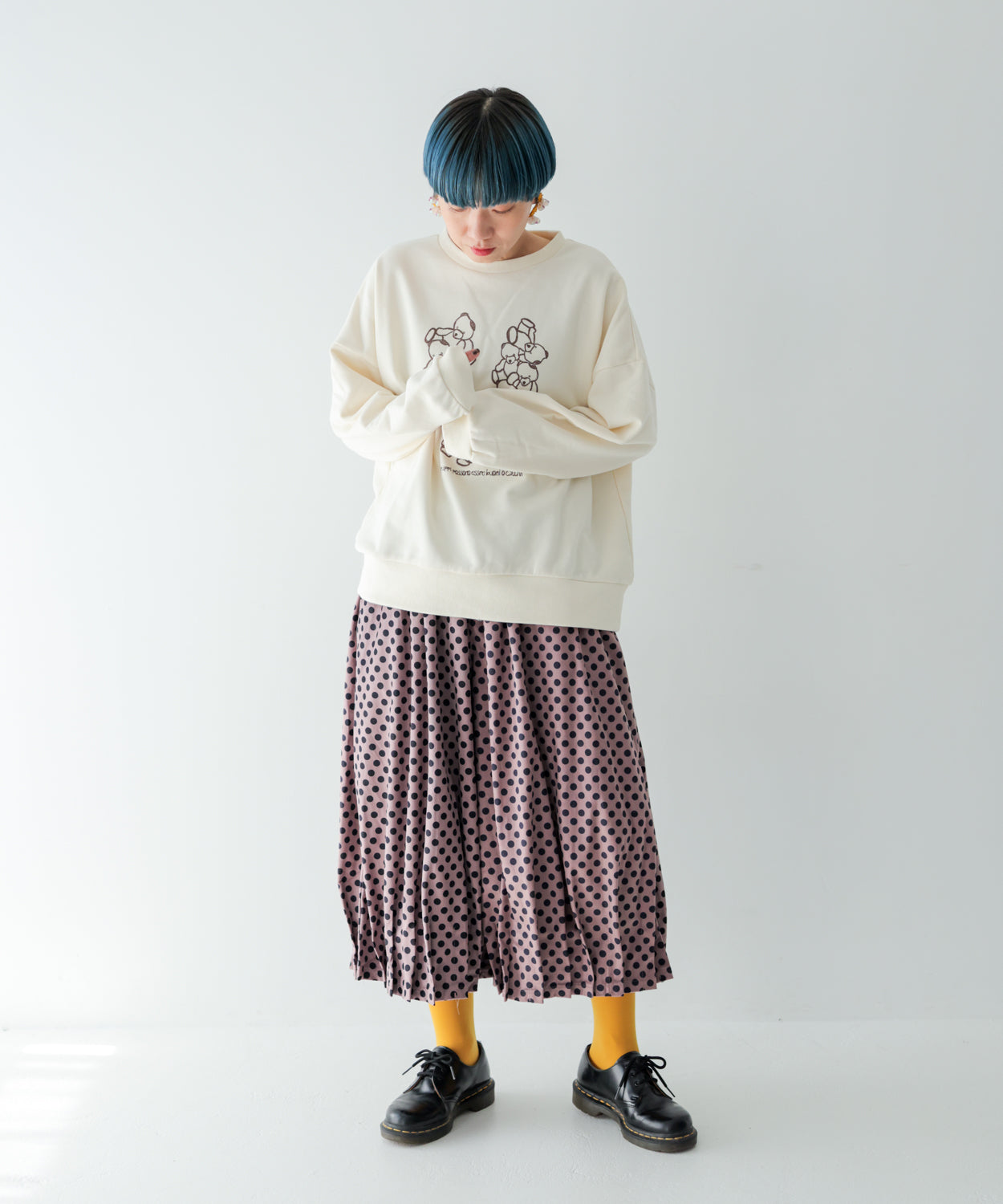 ドット柄ボンタンパンツ  ladies [243-0901-2]