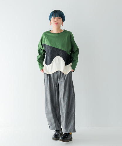 ピンストライプランタンパンツ  ladies [243-0908-2]