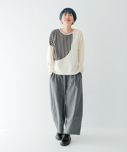 ピンストライプランタンパンツ  ladies [243-0908-2]