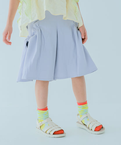 リボンギャザーワイドハーフパンツ　　[241-1003-1]